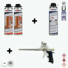 Förch Bauschaum 2x 500 ml Weiß + 1 Metall Schaumpistole  inkl 1 pistolenreiniger