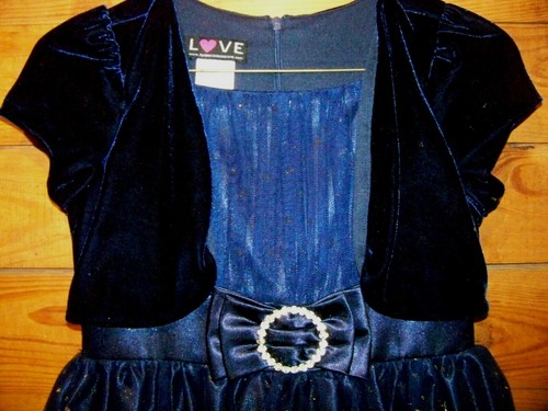 Girls Very Pretty LOVE Blue Dress Size 10 EUC!!! - Picture 2 of 3