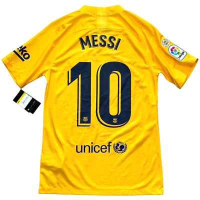 2019/20 Barcelona Fourth Jersey #10 Messi Small Nike Senyera El