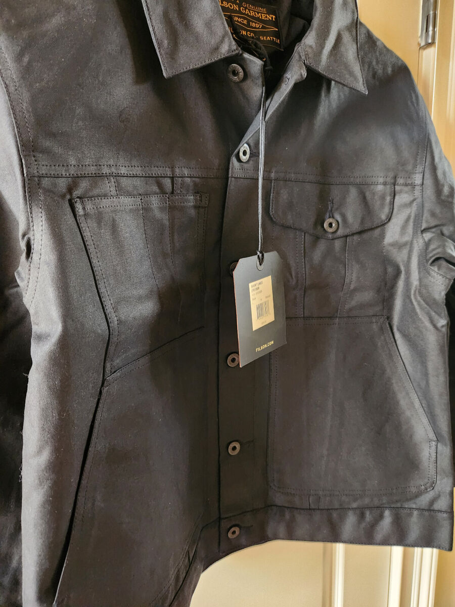 Filson Tin Cloth Short Lined Cruiser - Black - Large (L Filson Tin Cloth Short Lined Cruiser - Black - Large (L