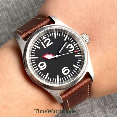Tandorio 36mm Automatic Pilot Watch for Men NH35 Sapphire Crystal 20ATM Diving
