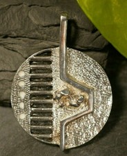 Rare 925 Silver Pendant Ove Nordström Malmö Sweden 1984 Designer Vintage