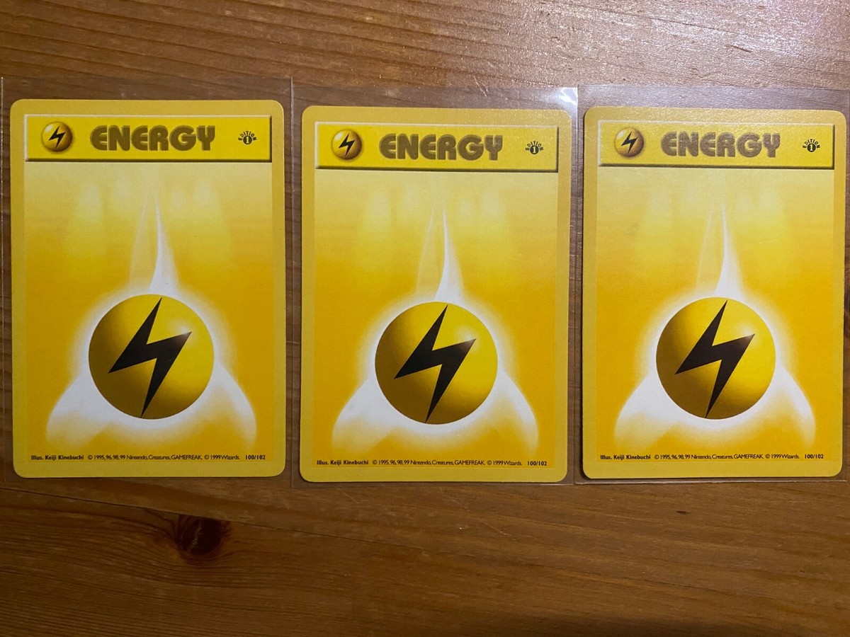 1999 Pokemon TCG Lightning Energy 1st Edition Cards Base Set (Lot of 3)  100/102 | eBay