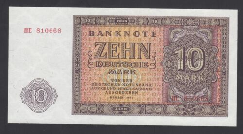 Germany Democratic Republic 10 D.Mark 1955 AU-UNC P. 18, Banknotes, Uncirculated