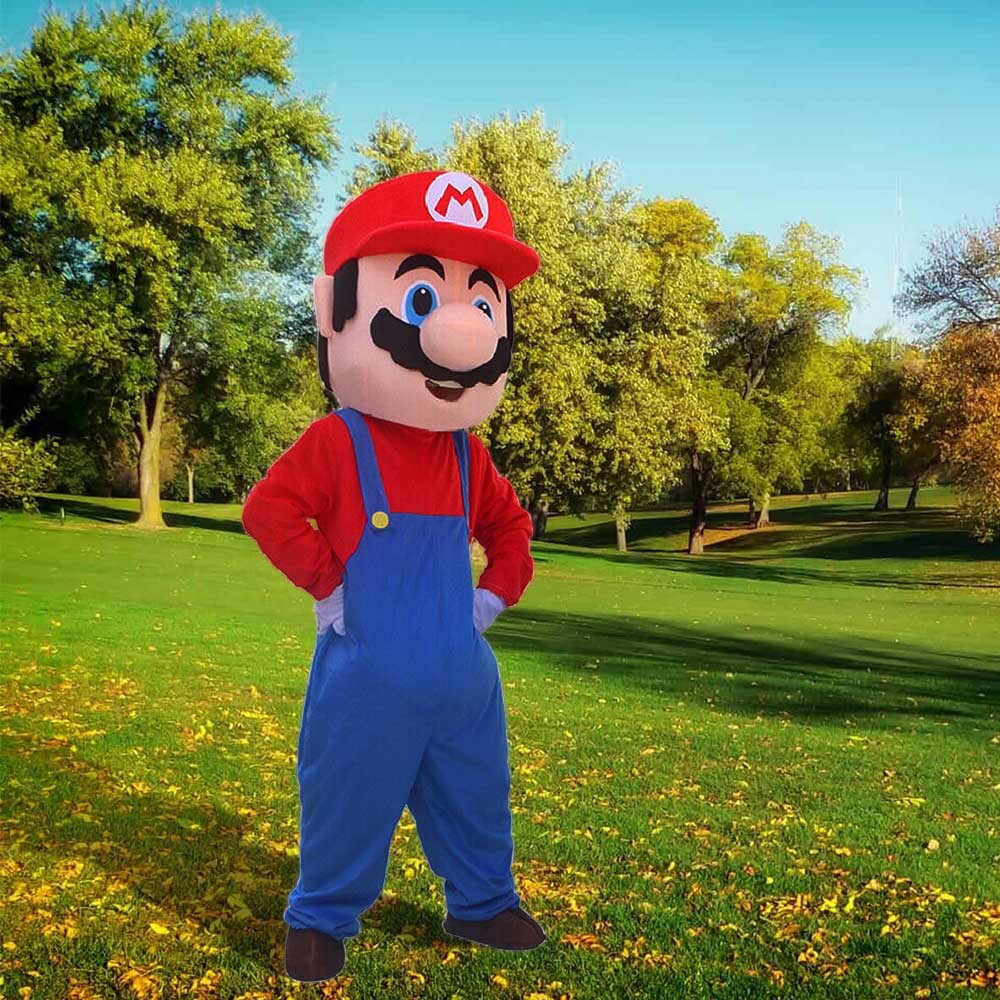 BEST NEW Super Mario Mascot Costume Cosplay Party Fancy Dress Brothers Suits