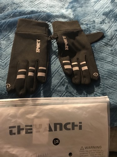 Hasagei Running Gloves Black Medium Lightweight Winter Touchscreen Unisex New - Bild 6 von 7