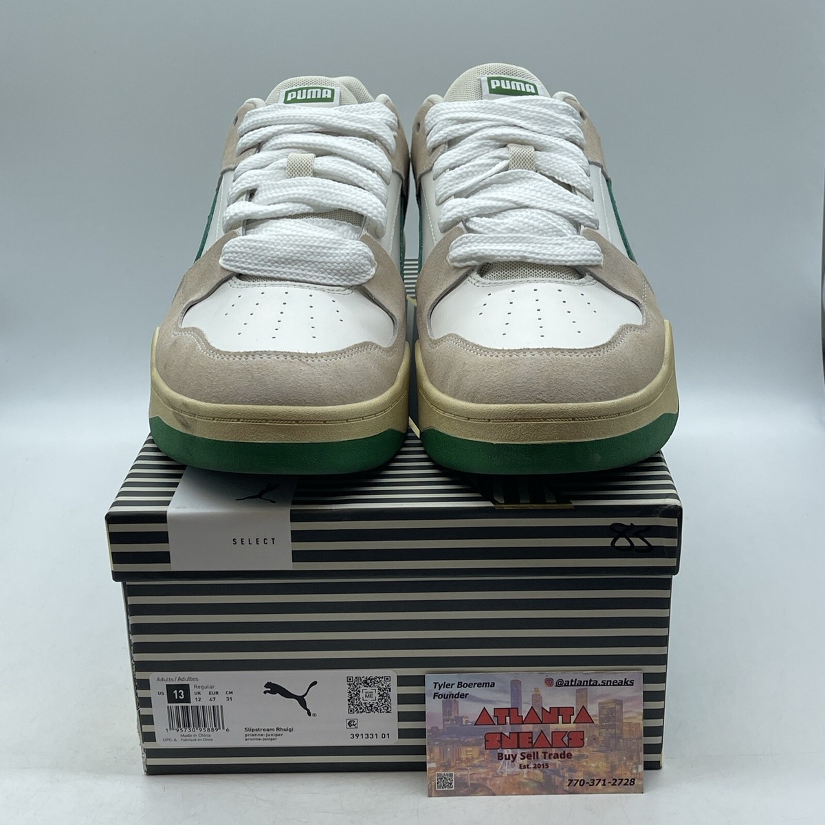 Size 13 - PUMA Rhuigi x Slipstream Pristine Juniper Tan Green