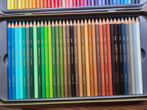 Vintage Derwent Artists Colored Pencils, Metal Tin, 72 Count - Picture 3 of 4