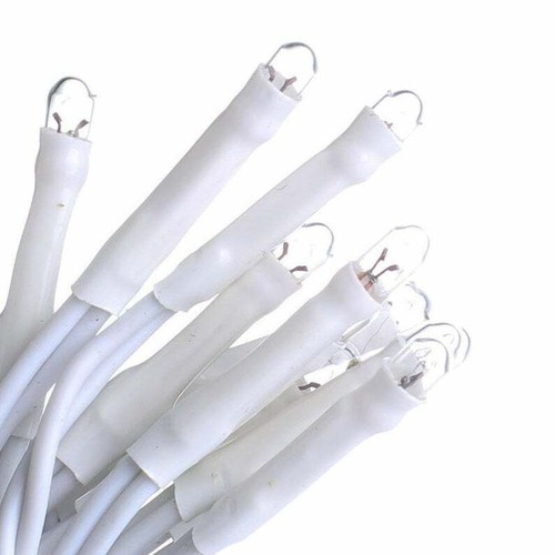 Primitive Teeny Rice 20ct Lights String Light Set Clear White Cord Wire Wedding - Picture 2 of 2