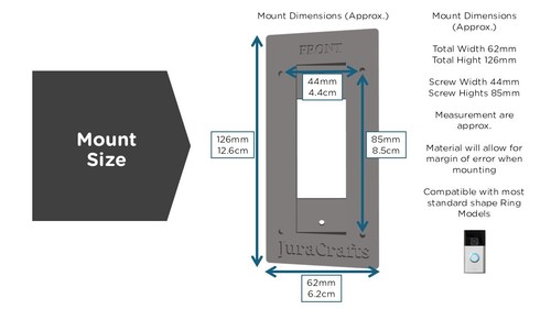 Choose COLOUR & ANGLE - Ring Doorbell Mount - All Gens - 10% to 90% Angle - Picture 19 of 46