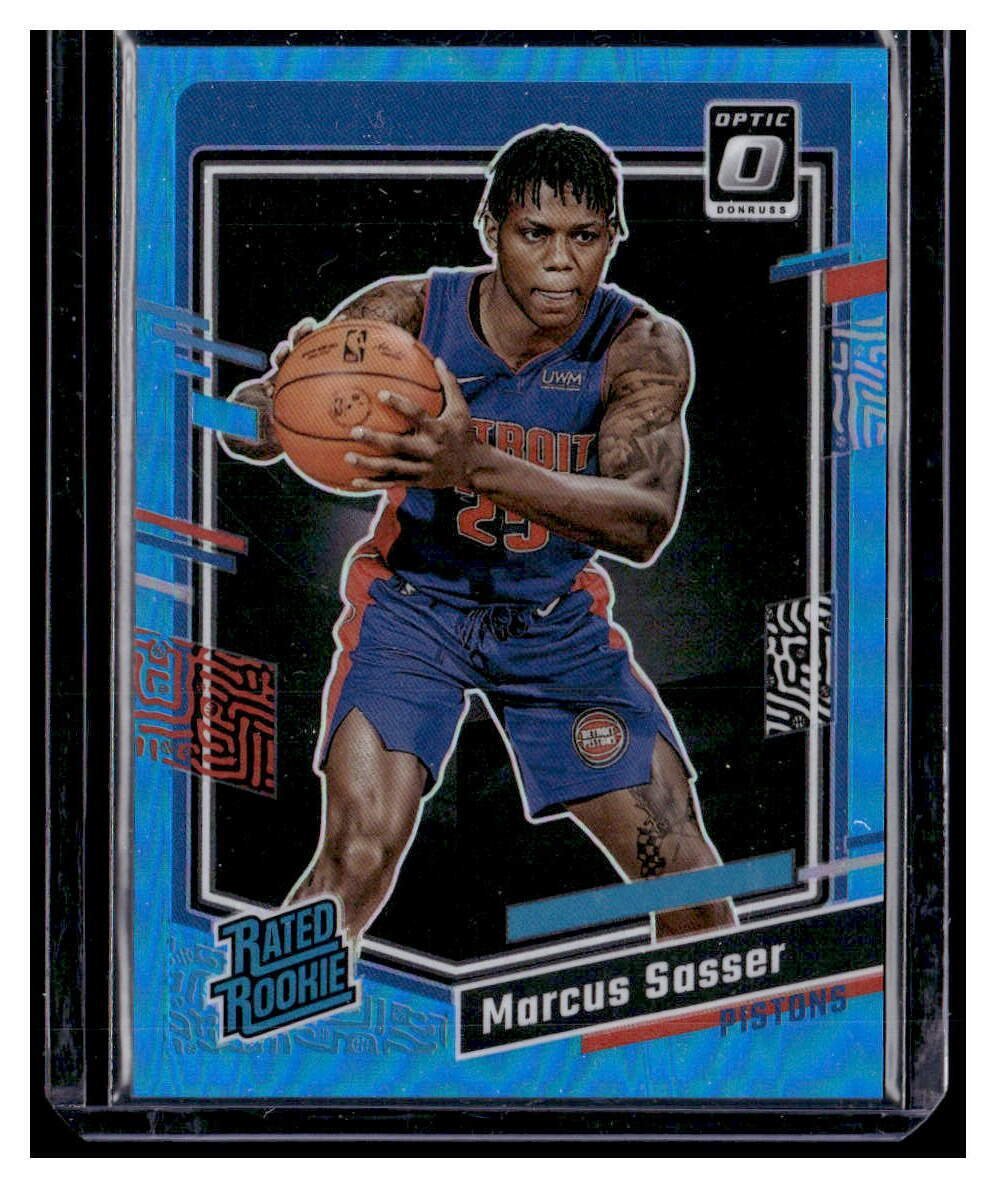 2023-24 Donruss Optic Aqua #242 Marcus Sasser RR ROOKIE CARD PISTONS /249