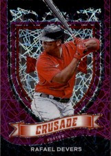 2021 Panini Chronicles Crusade Rafael Devers Boston Red Sox #11 Purple Velocity