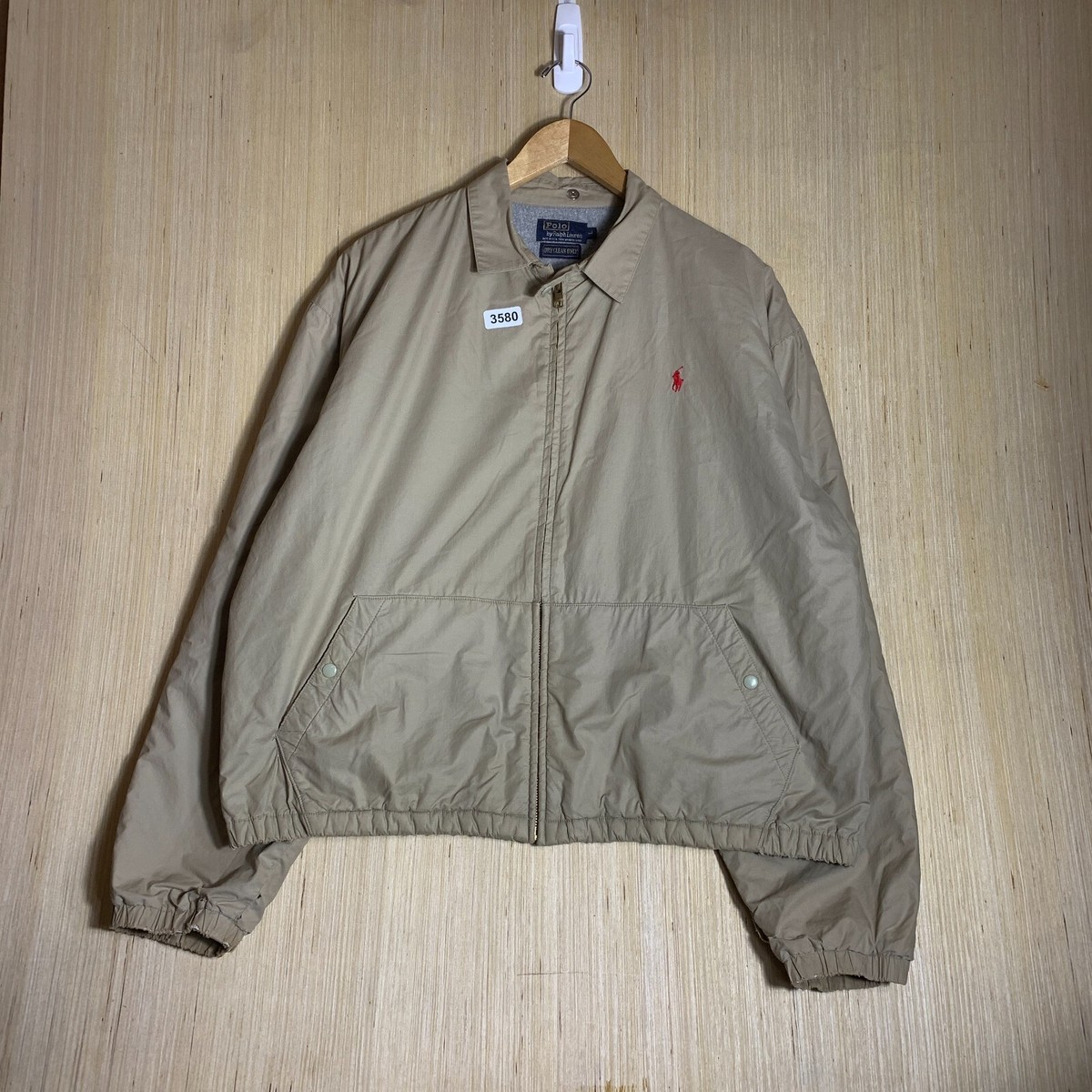Vintage Polo Ralph Lauren Jacket Extra Large Beige Long Sleeve 