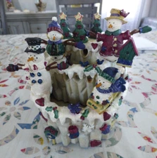 St. Nicholas Square Snow Friends Collection Musical Snowmen Fountain 6.50x4.50in