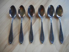 6 kleine Tee-Löffel - ALPACCA Silber 90 - Besteck - Kaffeelöffel