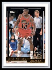 1992-93 Topps #271 Corey Williams Gold Rookie Card RC Chicago Bulls. rookie card picture