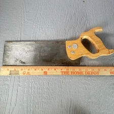 Disston K-1 Back Saw Handsaw 12 point Vintage Carpenter Made In USA Miter Saw
