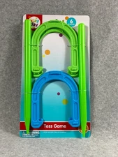 Play Day Kids Plastic Horseshoes Set 6 Pieces Outdoor Backyard Game