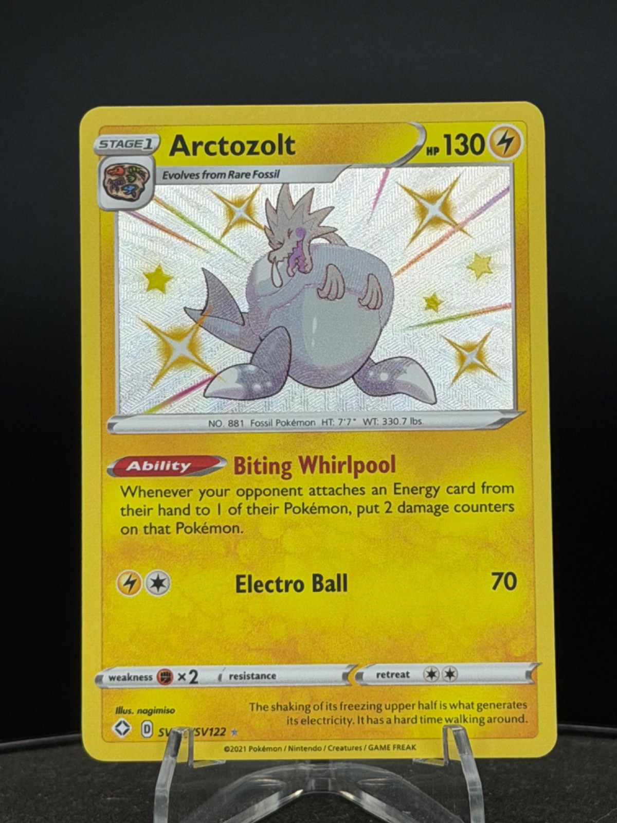 Arctozolt SV046/SV122 Pokemon Shiny Holo Rare Shining Fates: Shiny Vault Card NM