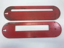 Set Of CRAFTSMAN Table Saw Throat Plates from saw # 113.298 Series 14x3.75in