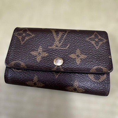 Louis Vuitton Key Case Monogram 6 Hooks Key Holder Pouch Brown Leather LV Item