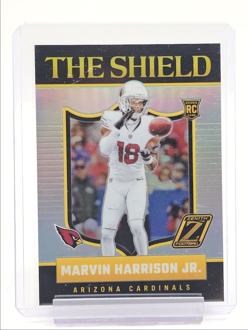 MARVIN HARRISON JR. 2024 ZENITH THE SHIELD ROOKIE SILVER PRIZM RC Q4765