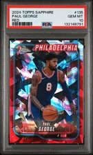 2024 TOPPS CHROME SAPPHIRE EDITION RED #135 PAUL GEORGE 1/5 PSA 10