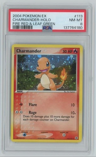2004 Pokemon EX Fire Red & Leaf Green Charmander PSA 8 Holo #113