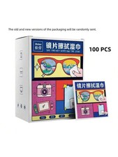 100pcs Eyeglass Cleaning Wipes Portable Lens Cleaner for Glasses & Screens Uk