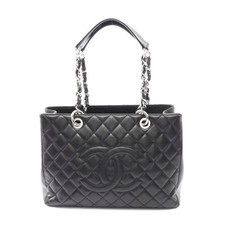 Chanel Leather Matelasse Gst Tote Bag Women Black One Size