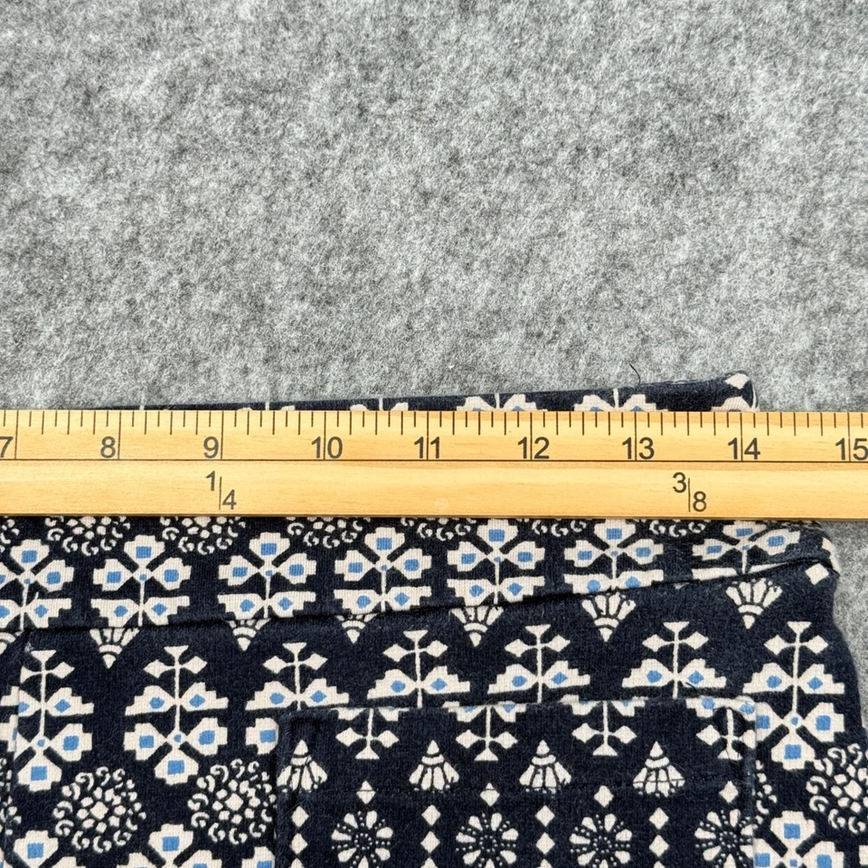 Pantalones Cortos Hollister Mujer Estampado Mezcla Algodón Azul Marino y Blanco Cintura Alta Talla M Foto 3 de 4