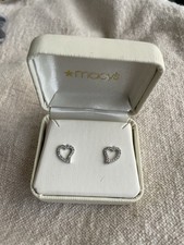 NWT Heart Cubic Zirconia Stud Earrings