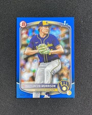 2025 Topps Bowman Draft Blue #BD-42 Jacob Morrison 1st 142/150 Brewers QI95