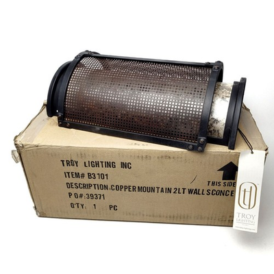 #ad Troy Lighting Copper Mountain 2 Light 14quot; Outdoor Wall Sconce Silver Mica Shade $299.00