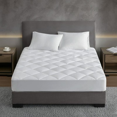 1pc Mattress Pad 100% Premium Cotton Dobby Surface Soft Down Alternative Fiber