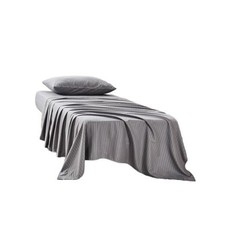 Striped 30x75 Cot Size RV Bunk Sheets Set for RV Bunk Cot Size 30x75 Set Grey
