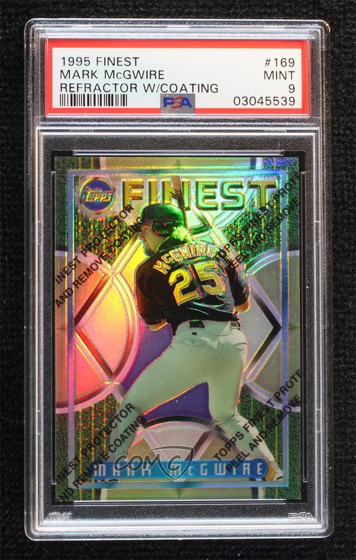 1995 Topps Finest Refractor Mark McGwire #169 PSA 9 MINT 04b0