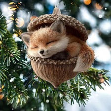 Forest Animal Acorn Ornaments Christmas Woodland Creature Pine Cone 2026 Decor
