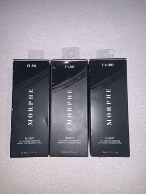 3X Morphe fluidity full coverage foundation 1 fl oz (F1.100) ( F1.90) (F1.50)