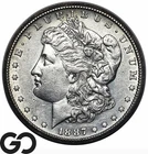 1887-S Morgan Silver Dollar Coin, Scarcer Date San Francisco Issue