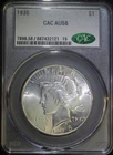 1935 P Peace Silver Dollar CACG AU58 Almost Uncirculated Well Struck CAC