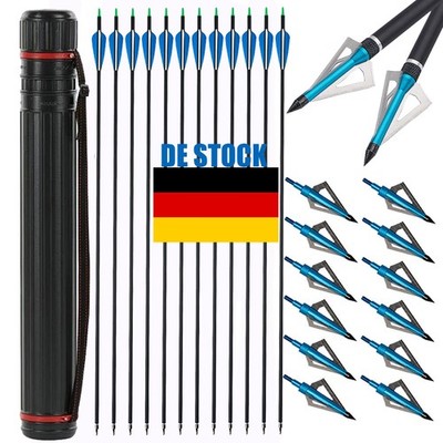 12X Jagd 30'' Komplettpfeile Jagdpfeile for Compound Recurve Bogen Bogenschießen