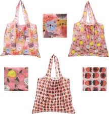 3 PCS Foldable Reusable Shopping Bags Foldable Grocery Bags 46×40Cm Washable