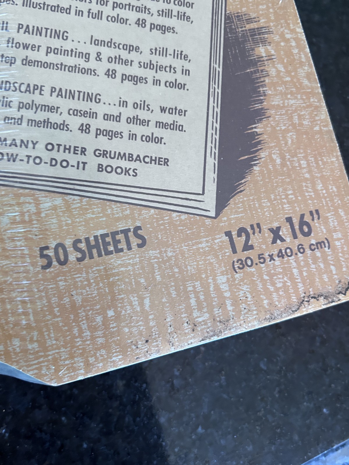 Lot of 6 Vintage Grumbacher Strip-Palette Pads 256-2 – 12" x 16"- 50 Sheets Each