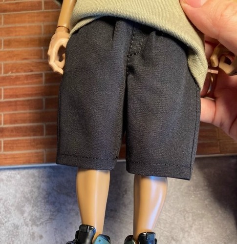 1/6 Scale Male Black Loose-Fitting Shorts Model for 12" Action Figure Body - 第 1/1 張圖片