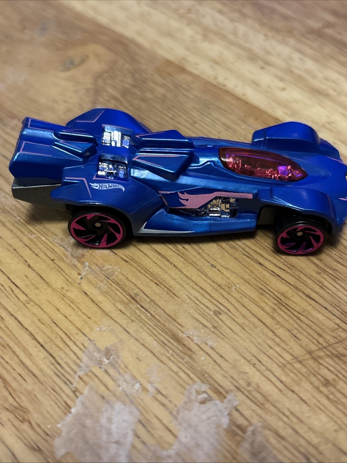 2014 Hot Wheels Rev Rod Blue Pink Accents magenta RA6 loose  1:64 car