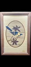 HUDSON RIVER WOOD INLAY MARQUETRY WALL ART Oriole SIGNED NELSON