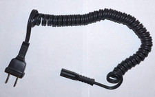 Philips Norelco AC Power Charger Coiled Cord For Shavers Trimmers Gray Grey