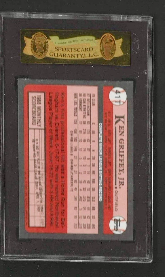 1989 TOPPS TRADED KEN GRIFFEY JR MARINERS ДЕБЮТАНТ RC #41T SGC 96 КАК НОВЫЙ ВИД - Изображение 2 из 2