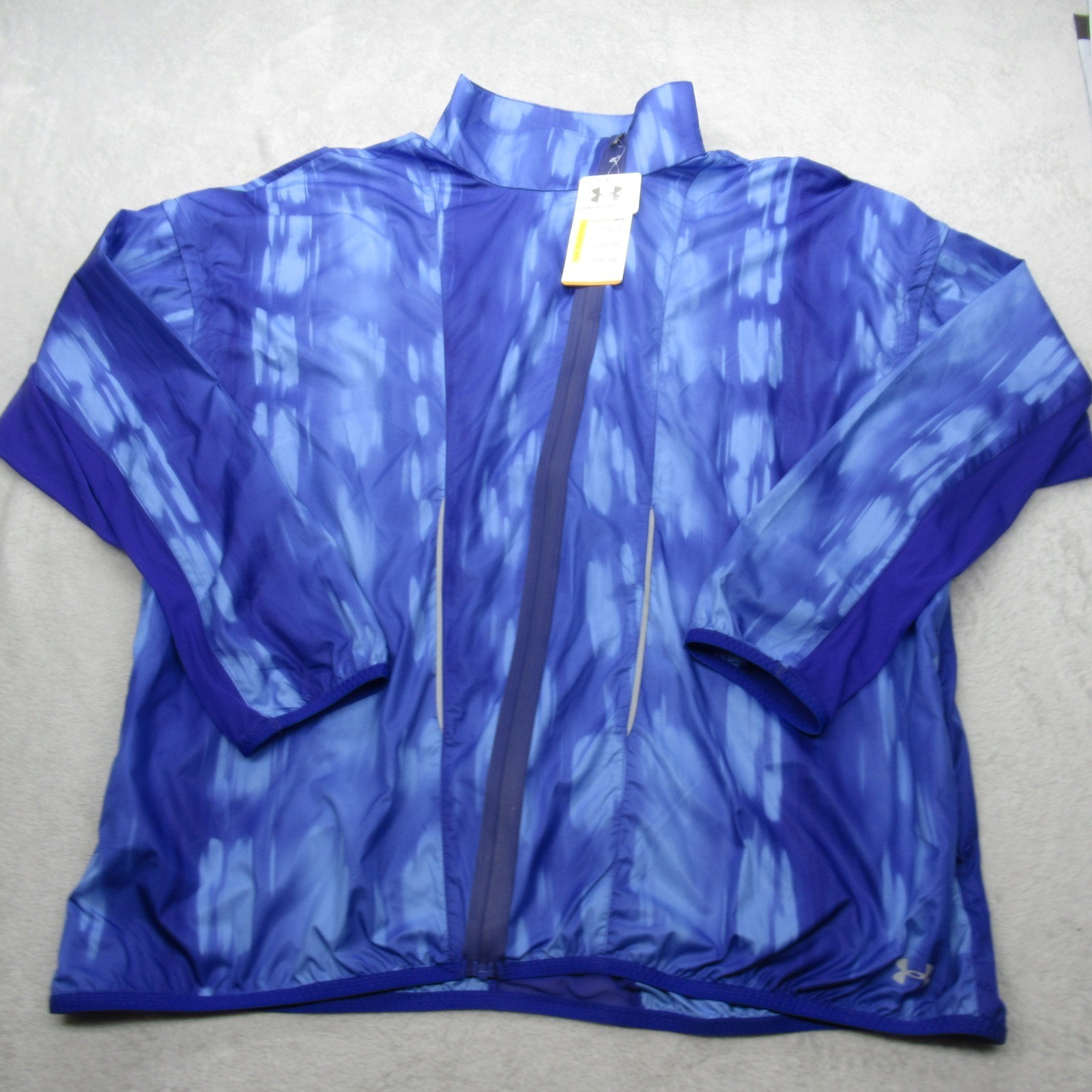 Under Armour Running Jacket Womens XL Violet Lightweight Semi Fitted Vented NEW thumbnail 2